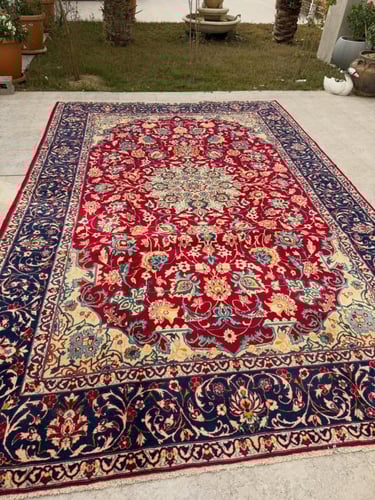 سجاد إيراني — نجفا باد | شغل يدوي بصوف طبيعي مختوم