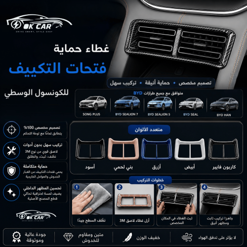 غطاء فتحة تهوية وحدة التحكم المركزية لسيارة BYD