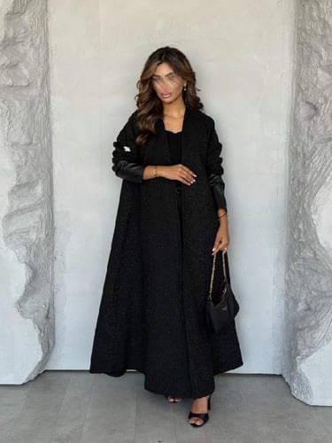 عباية شانيل بإضافة جلد97#