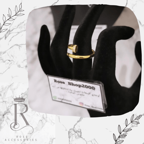 خاتم كارتيه المسمار فصوص متوفر فضي وذهبي