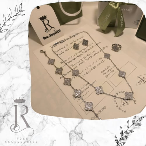 طقم فان كليف فضي ٤ قطع