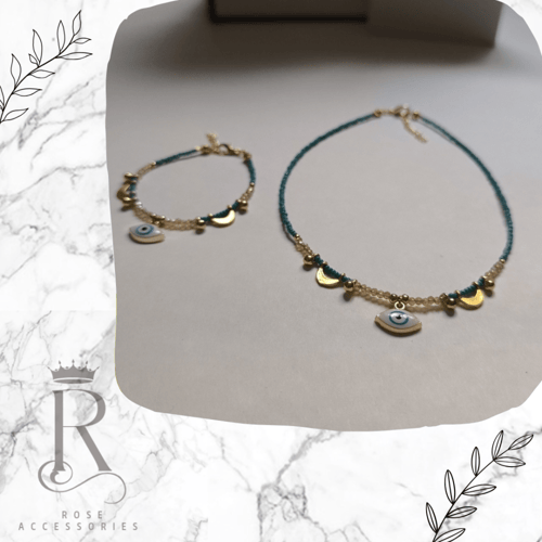 طقم تشوكر مع اسورة تركي