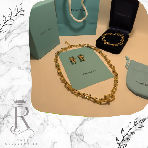 طقم تيفاني 3قطع ذهبي