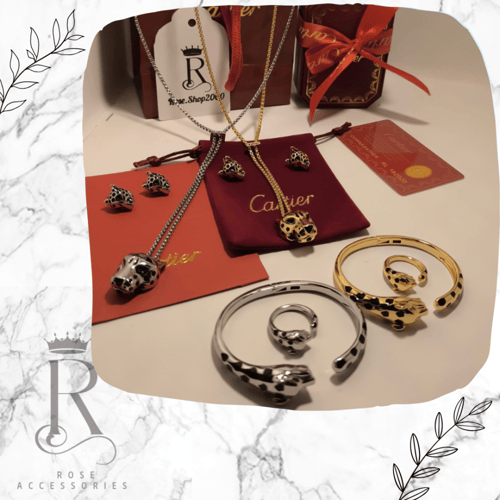 طقم كارتيه ٤ قطع مطلي