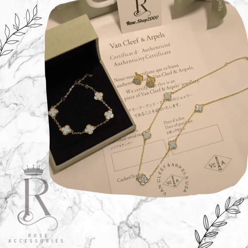 طقم فان كليف ٥ وردات صغيرة بيبي بلو