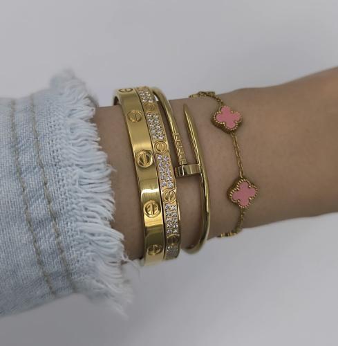 مجموعة أساور ماستر مطلية مقاس ١٦