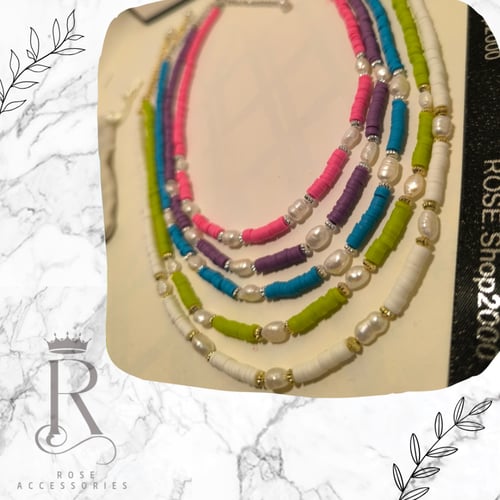 تشوكر لولو طبيعي مع خرز