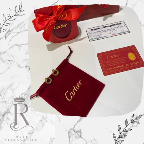 حلق كارتيه Love مطلي وعليه ختم البراند ضمان سنه عا...