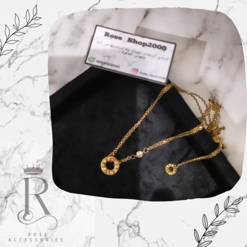 سلسال كارتيه ذهبي مطلي ضمان سنة عاللون