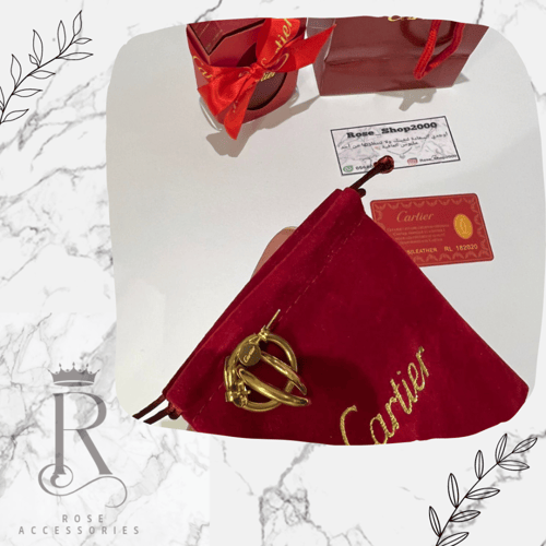 حلق كارتيه المسمار مطلي مايفسخ مقاوم للصدأ وعليه خ...