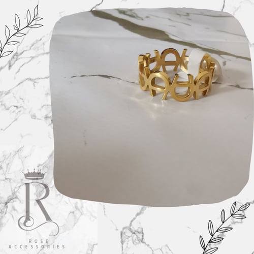 خاتم اقنير مطلي مايفسخ مقاوم للصدأ