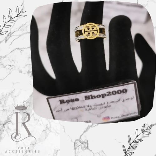 خاتم توري بورش مطلي وعليه ختم البراند ضمان سنه عال...