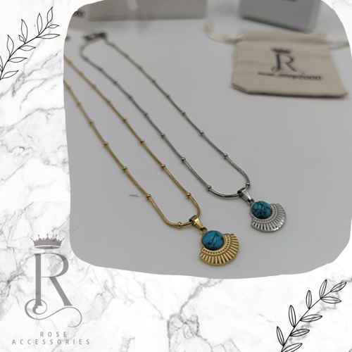 سلسال بحجر فيروزي أنيق