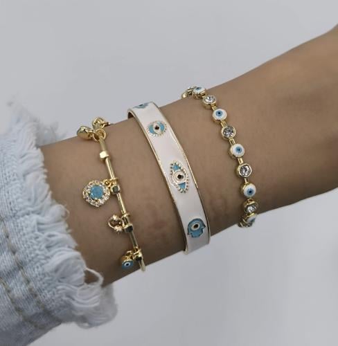 مجموعة أساور 3قطع مطلي