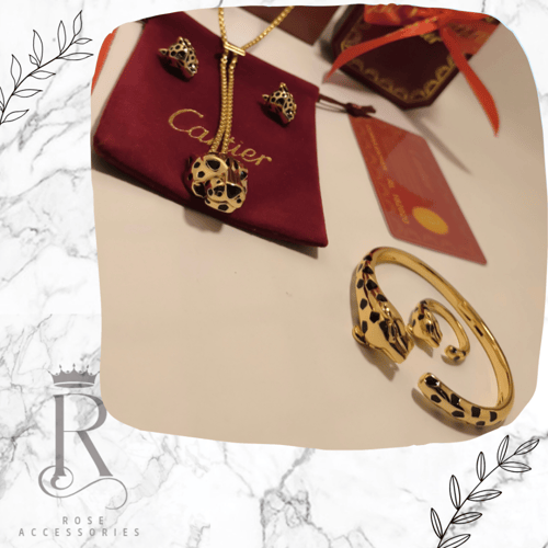 طقم كارتيه ٤ قطع مطلي