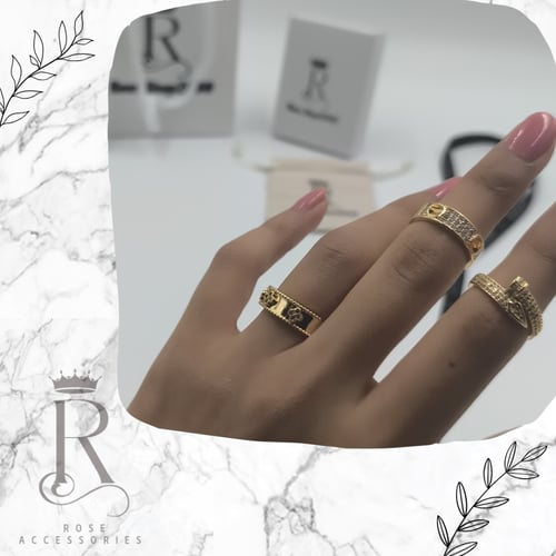 مجموعة اساور كارتيه ذهبي مقاس صغير