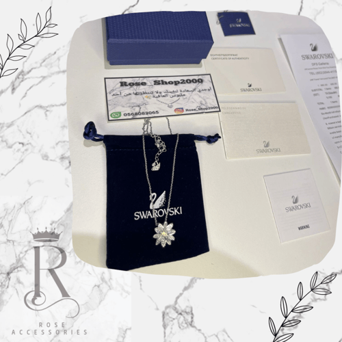 سلسال سوارفسكي اللون فضي شامل الملحقات