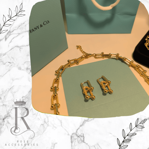 طقم تيفاني 3قطع ذهبي