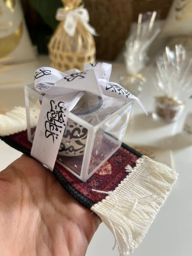 توزيعات لرمضان كوستر مع كوب قهوة