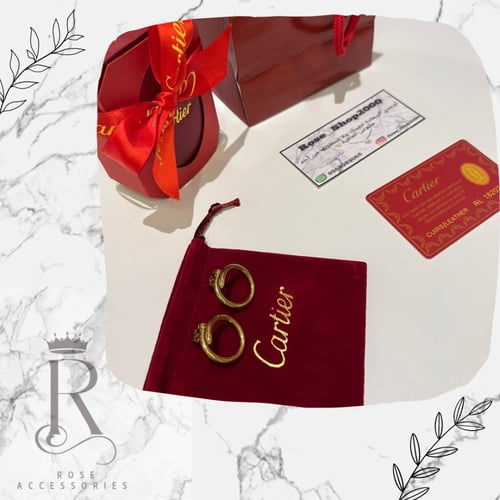 حلق كارتيه المسمار مطلي مايفسخ مقاوم للصدأ وعليه خ...