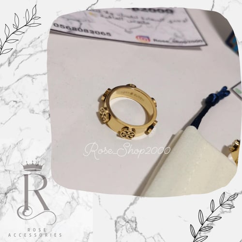 خاتم توري بورش مطلي وعليه ختم البراند ضمان سنه عال...