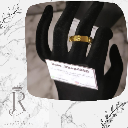 خاتم اقنير مطلي مايفسخ مقاوم للصدأ