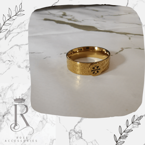 خاتم توري بورش مطلي وعليه ختم البراند ضمان سنه عال...