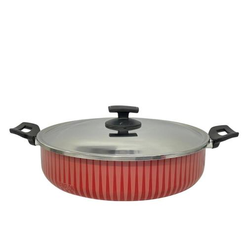 Frying pan from Neuflon with stainless steel lid – 32 cm size for healthy cooking