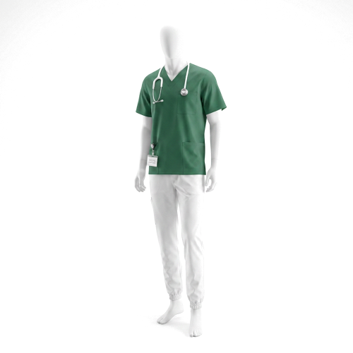 Green medical scrap set (uniform medical style)