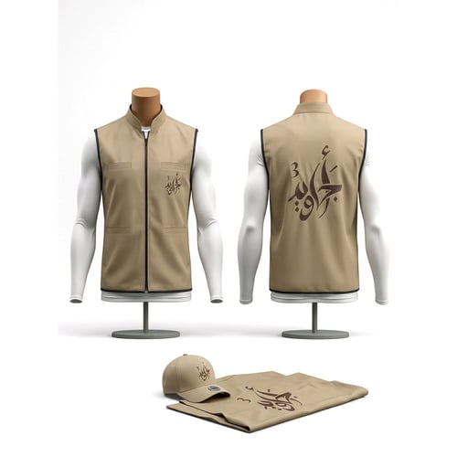 Ajed, uniform vest + cap
