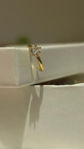 Gold birthstone ring (expandable)