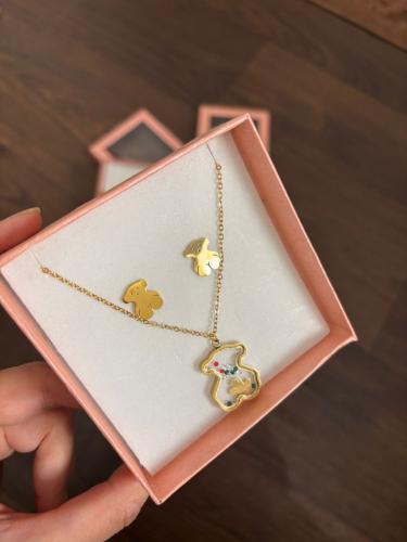 Tawassil chain with a ring (gold substitute) suita...