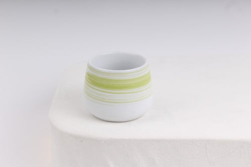 كوب سيراميك اخضر 110مل - خطوط أخضر