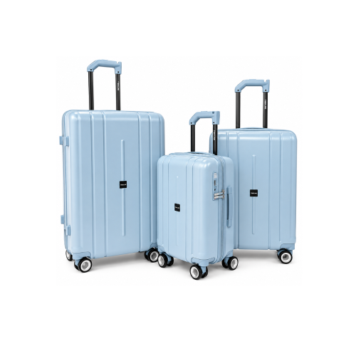 TREKLINE Sky Blue 4-Piece Travel Luggage Set, Model N001