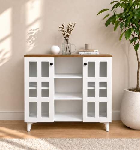 Modern multi-purpose console cabinet