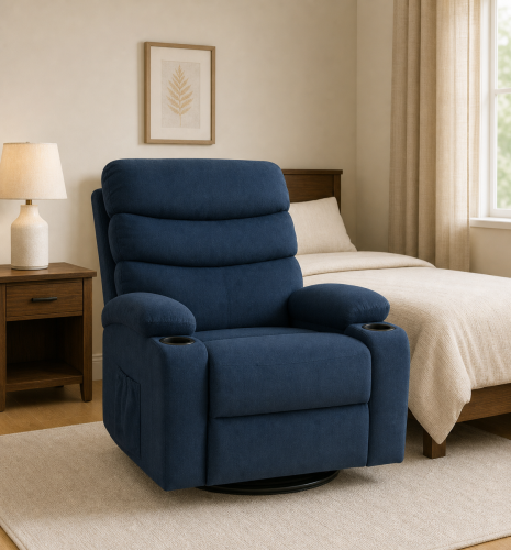 كرسي استرخاء (Recliner) ذو تصميم مريح وعصري، وهو مخصص لتوفر أقصى درجات الراحة