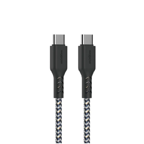 كيبل تايب سي بطول ١ متر قماشي لون أسود من ووبو FB-...