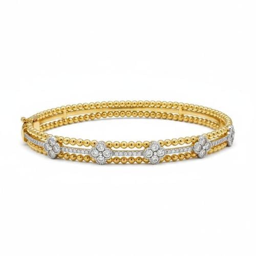 سوار Clover Luxe فضة 925 مطلي ذهب