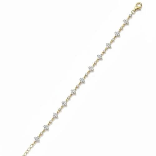 سوار Floral Aura فضة 925 مطلي ذهب