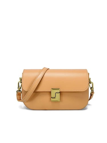 حقيبة كتف نسائية من الجلد المقسم