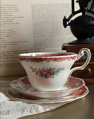 Foley Bone China ‘Montrose’ Cup, Saucer And Side P...