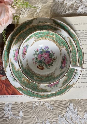 Coalport montrose trio green