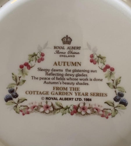Royal Albert cottage garden years series