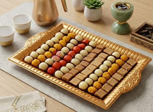 تبسي ذهبي بغطاء