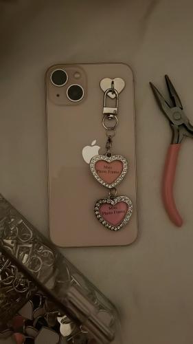 Double heart charm