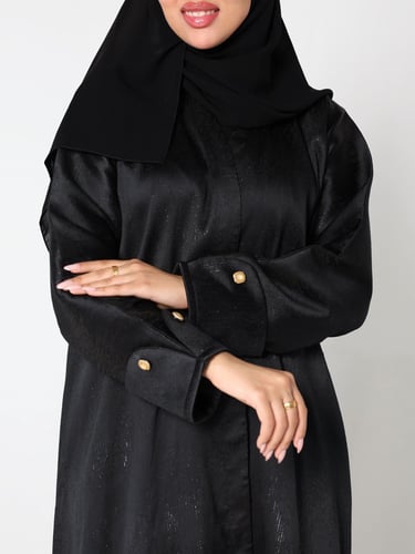 Abaya Adhqu linen cotton embroidered with warm colors Sadanah