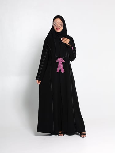 Celine abaya | royal crepe with an elegant belt