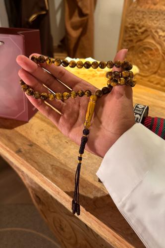سبحة بكلايت اصفر تعريق اسود