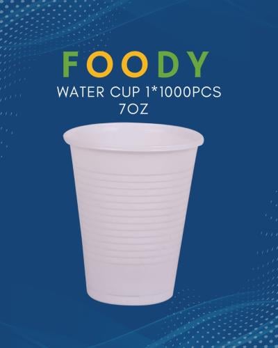 أكواب ماء بلاستيك فودي - 7 أونص - 1000 حبة