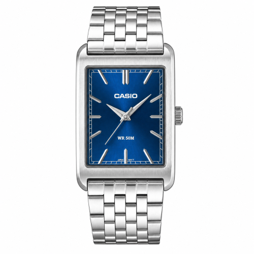ساعة كاسيو رجالية كلاسيكية فضية - Casio MTP-B215D-...